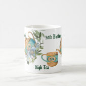 Vintag Teekanne Blumenbeete Nachmittag Teatro Hohe Verwandlungstasse (Mittel)