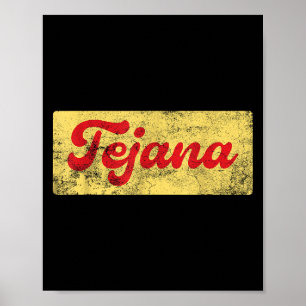 Vintag Tejana Texas Chica Texan Tejana Poster