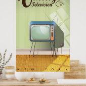 Vintag Television Co. Kommerziell Poster (Küche)