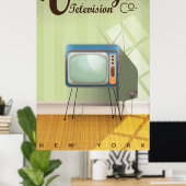 Vintag Television Co. Kommerziell Poster (Heimbüro)