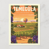 Vintag Temecula California Postkarte (Vorderseite)