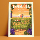 Vintag Temecula California Postkarte