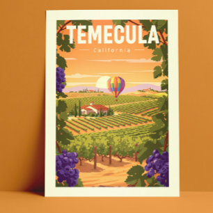 Vintag Temecula California Postkarte