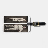 Vintag Tennis Player Athlete Pro Gepäckanhänger (Vorderseite horizontal)