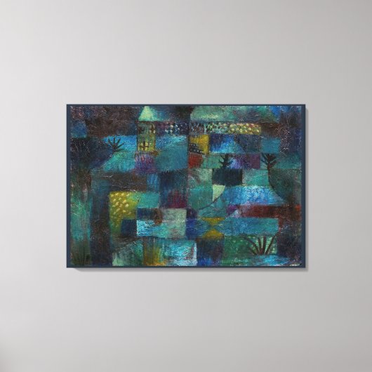 Vintag Terraced Garden (1920) von Paul Klee Leinwanddruck (Vorderseite)