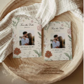 Vintag Terracotta Dusty Pink Save the Date