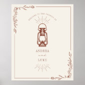 Vintag Terracotta Lantern Wedding 34x42 Welcome P Poster (Vorne)