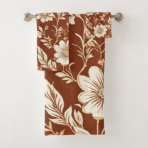 Vintag Terracotta Seamless Boho Blumenmuster