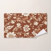 Vintag Terracotta Seamless Boho Blumenmuster Badhandtuch Set (Handtuch)