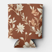 Vintag Terracotta Seamless Boho Blumenmuster Dosenkühler (Vorderseite)