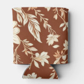 Vintag Terracotta Seamless Boho Blumenmuster Dosenkühler (Rückseite)