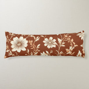Vintag Terracotta Seamless Boho Blumenmuster Seitenschläferkissen