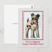 Vintag Terrier Dog Valentines Postkarte (Vorne/Hinten)