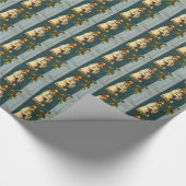 Vintag Terrier mit Holly Geschenkpapier (Ecke)