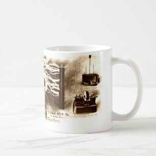 Vintag Tesla Letterhead Kaffeetasse