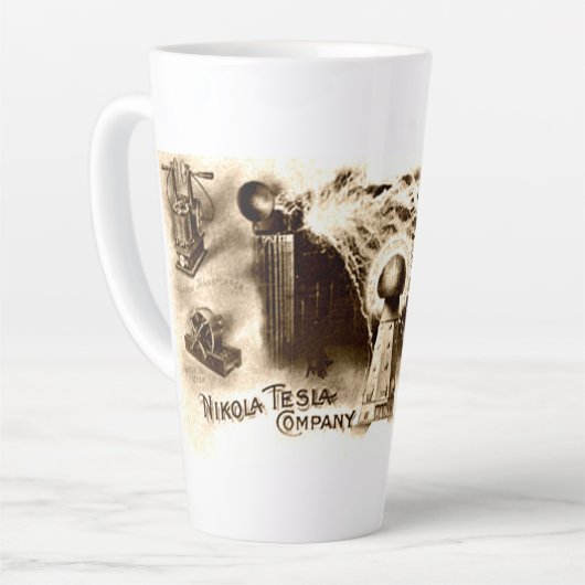 Vintag Tesla Letterhead Milchtasse (Linke Ecke)