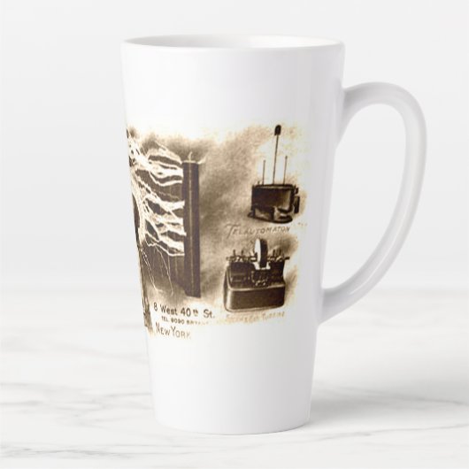 Vintag Tesla Letterhead Milchtasse (Rechts)