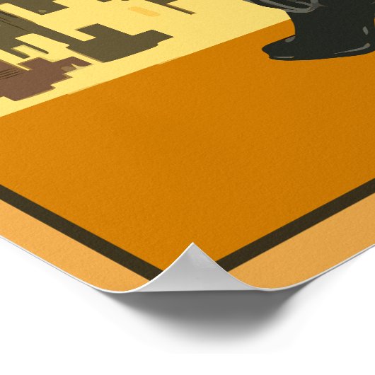 Vintag Texas Cowboy Poster (Ecke)