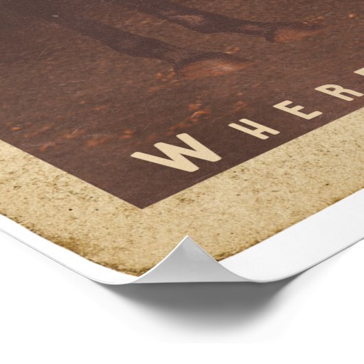 Vintag Texas Cowboy Poster (Ecke)