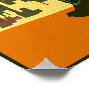 Vintag Texas Cowboy Poster