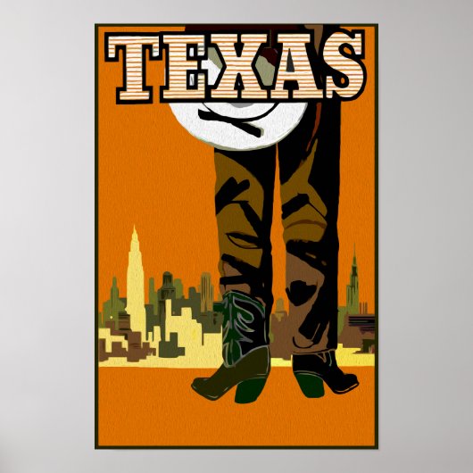 Vintag Texas Cowboy Poster (Vorne)