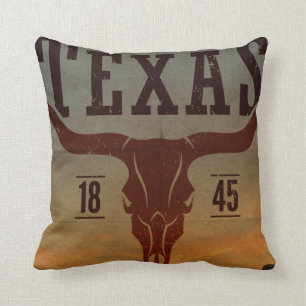 Vintag Texas Cowboy Throw Kissen