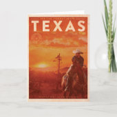 Vintag Texas Cowboy Travel Karte (Vorderseite)