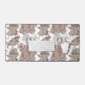 Vintag Texas Cowboy Western Desk Mat Schreibtischunterlage (Tastatur & Maus)