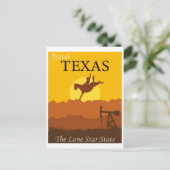 Vintag Texas Lone Star Staat Retro Travel Postkarte (Stehend Vorderseite)
