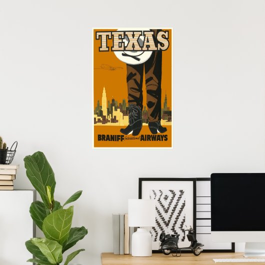 Vintag Texas Poster (Heimbüro)