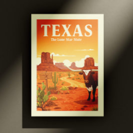 Vintag Texas Postkarte
