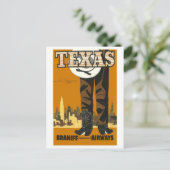 Vintag Texas Postkarte (Stehend Vorderseite)