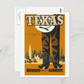 Vintag Texas Postkarte (Vorne/Hinten)
