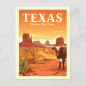 Vintag Texas Postkarte (Vorderseite)