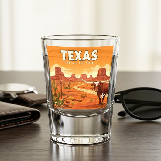 Vintag Texas Schnapsglas