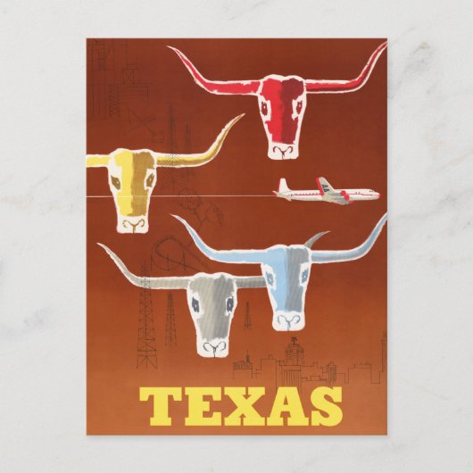 Vintag Texas Travel Postcard Postkarte (Vorderseite)