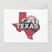 Vintag Texas USA Map Postkarte (Vorderseite)