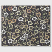 Vintag texturierte Anemone Floral Hintergrund | Geschenkpapier (Flach)