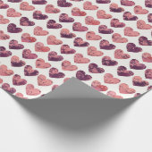 Vintag texturierte Herz Geschenkwrap Geschenkpapier (Ecke)