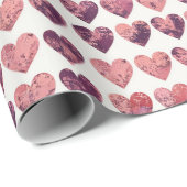 Vintag texturierte Herz Geschenkwrap Geschenkpapier (Rolleneckpunkt)