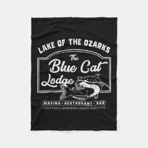 Vintag The Blue Cat Lodge Lake of the Ozarks Fleecedecke