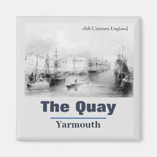 Vintag The Quay Yarmouth Norfolk England Magnet