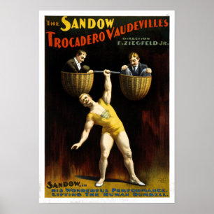 Vintag The Sandow Trocadero Vaudevilla Poster