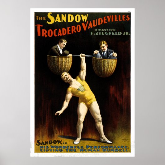 Vintag The Sandow Trocadero Vaudevilla Poster (Vorne)