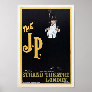 Vintag The Strand London The J.P. Theateraufführun Poster