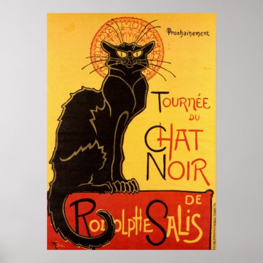 Vintag Theater Chat Noir Black Cat Tour Poster (Vorne)