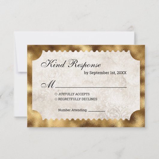 Vintag Theater Kino Ticket UAWG RSVP Karte (Vorderseite)