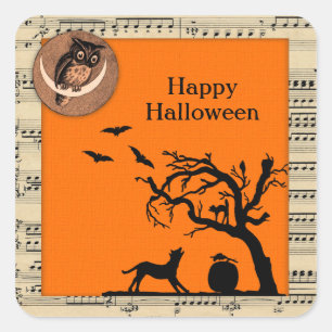 Vintag Themed Halloween Stickers