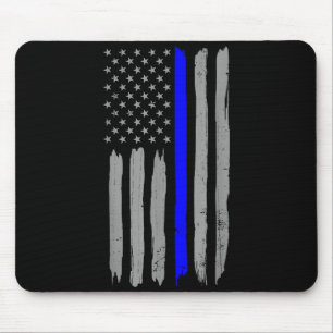 Vintag Thin Blue Line Shirt Police Support USA Fl Mousepad
