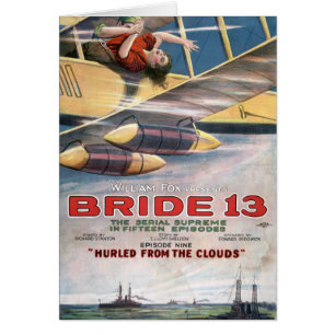 Vintag Thriller Biplane Bride 13 Stille Filmreihe